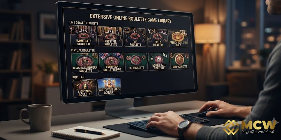 Extensive Online Roulette Game Library at MCW