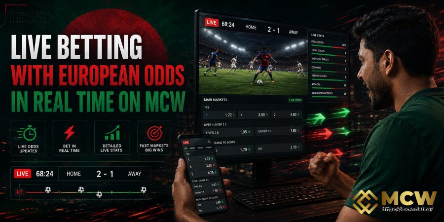 Live Betting with European Odds in Real Time on MCW
