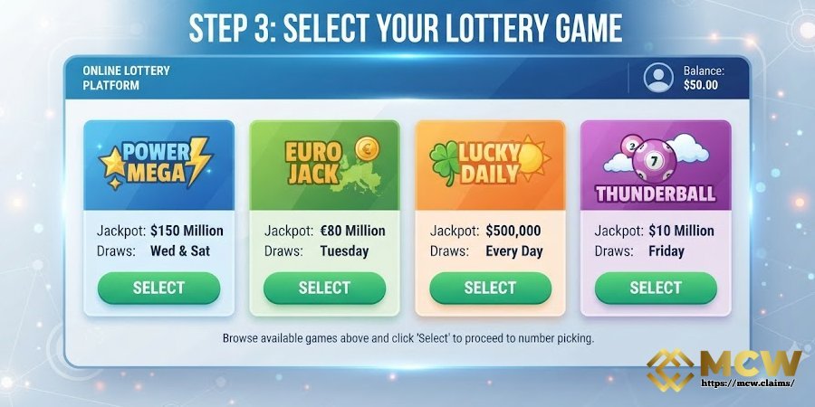 Step 3: Select Your Lottery Game